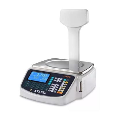 Balanza Systel Cuora Max 30 kg con torreta (Imprime Etiquetas autoadhesivas y Ticket)