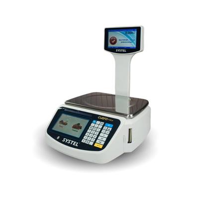 Balanza Systel Cuora Neo 30 Kg con torreta (Imprime Etiquetas autoadhesivas y Ticket)